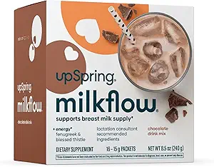 UpSpring Milkflow Electrolyte Berry & Chocolate Θηλασμός συμπλήρωμα Ποτό Μείκτες με Fenugreek για την υποστήριξη της προσφοράς γάλακτος*