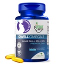 Vegan Prenatal Vitamins with DHA (60 Kont) Omega-3 - Swell Better Than Fish Oil, Brain Function - 820 Mg Algae DHA & EPA, Vegan Prenatal Vitamins with E, Carrageenan-Free