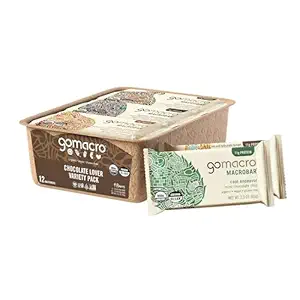 GoMacro MacroBar Organik Vegan Protein Barlar - Chocolate Lover Çeşitli Paketi (2.3 Ounce Bars, 12 Count)