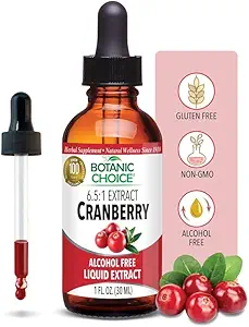 Botanic Choice Alkol Ücretsiz Sıvı Herbal Supplements, Cranberry, 1 Ounce