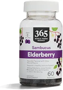 365 από Whole Foods Market, Elderberry Gummies, 60 Count