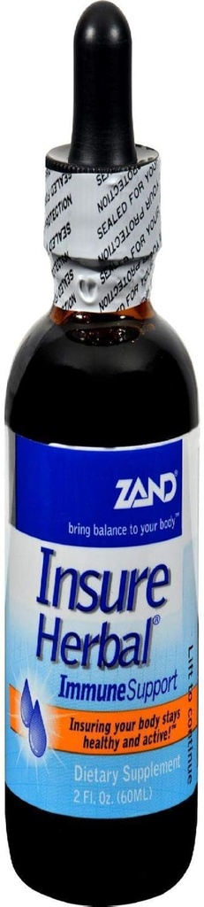 ZAND Insure Immune Support | Herbal Liquid Echinacea Supplement | Elderberry, Chamomile, Ginger & Valerian (2oz)