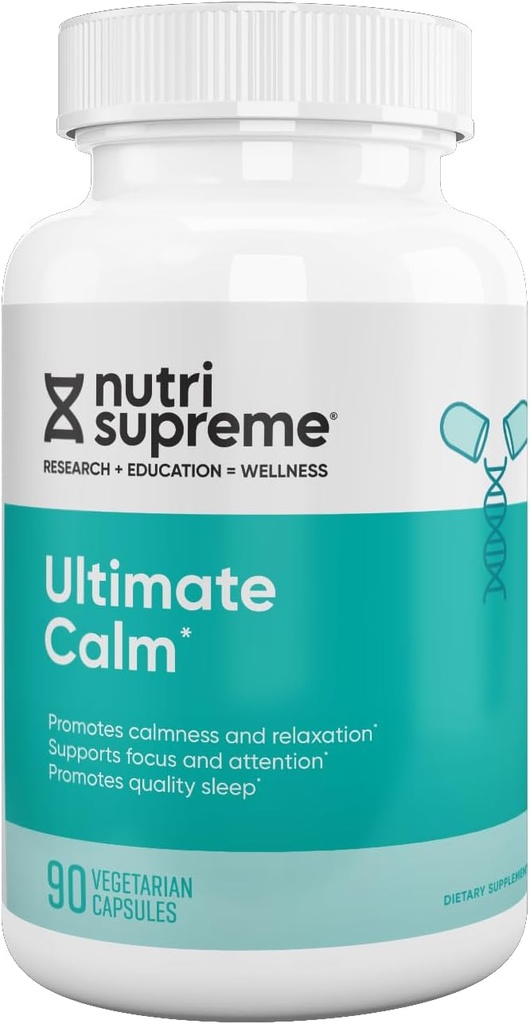 Nutri Supreme Ultimate Calm, Υποστηρίζει την ήρεμη και χαλαρή διάθεση, τον ποιοτικό ύπνο, όλες τις φυσικές 90 κάψουλες