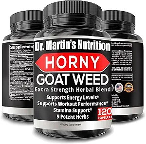 Super Strength 1590 mg Horny Goat Maca Arginine & Ginseng ile 120 Capsules - Doğal olarak sağlığınızı, İşout Performansını, Endurance & Enerjinizi, Erkekler ve Kadınlar için Ortak Sağlık (120C)