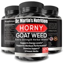 Super Strength 1590 mg Horny Goat Maca Arginine & Ginseng ile 120 Capsules - Doğal olarak sağlığınızı, İşout Performansını, Endurance & Enerjinizi, Erkekler ve Kadınlar için Ortak Sağlık (120C)