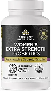 Eski Beslenme Rejeneratif Organik Kadınlar için Probiyotikler, Probiyotikler Kadın Ekstra Güçlü, Sağlıklı Digestion ve Immune System Function Support, 25 Milyar CFUs* Per Service, 60 Count