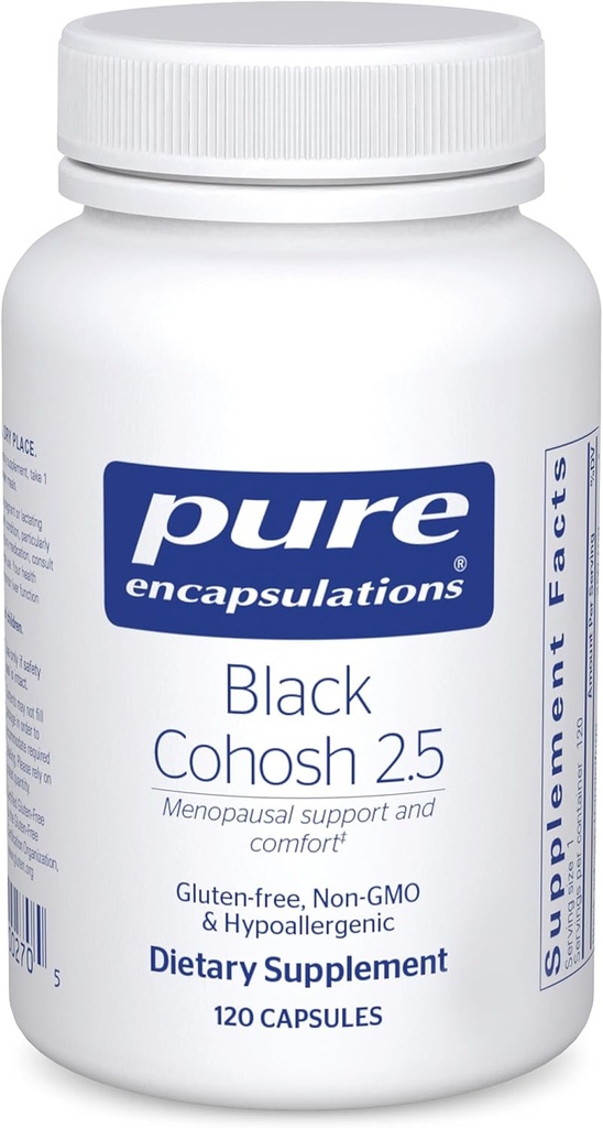 Pure Encapsulations Black Cohosh 2.5 | Hipoallergenic Supplement to Offer Support during Menopause* | 120 Capsules
