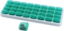 Aylık Pill Organizer, Büyük Seyahat Pill Box 31 Gün, Günlük Pill Case, Pilllen Konteyner Vitamin, Tıp, Tamam, Fish Oil, Green