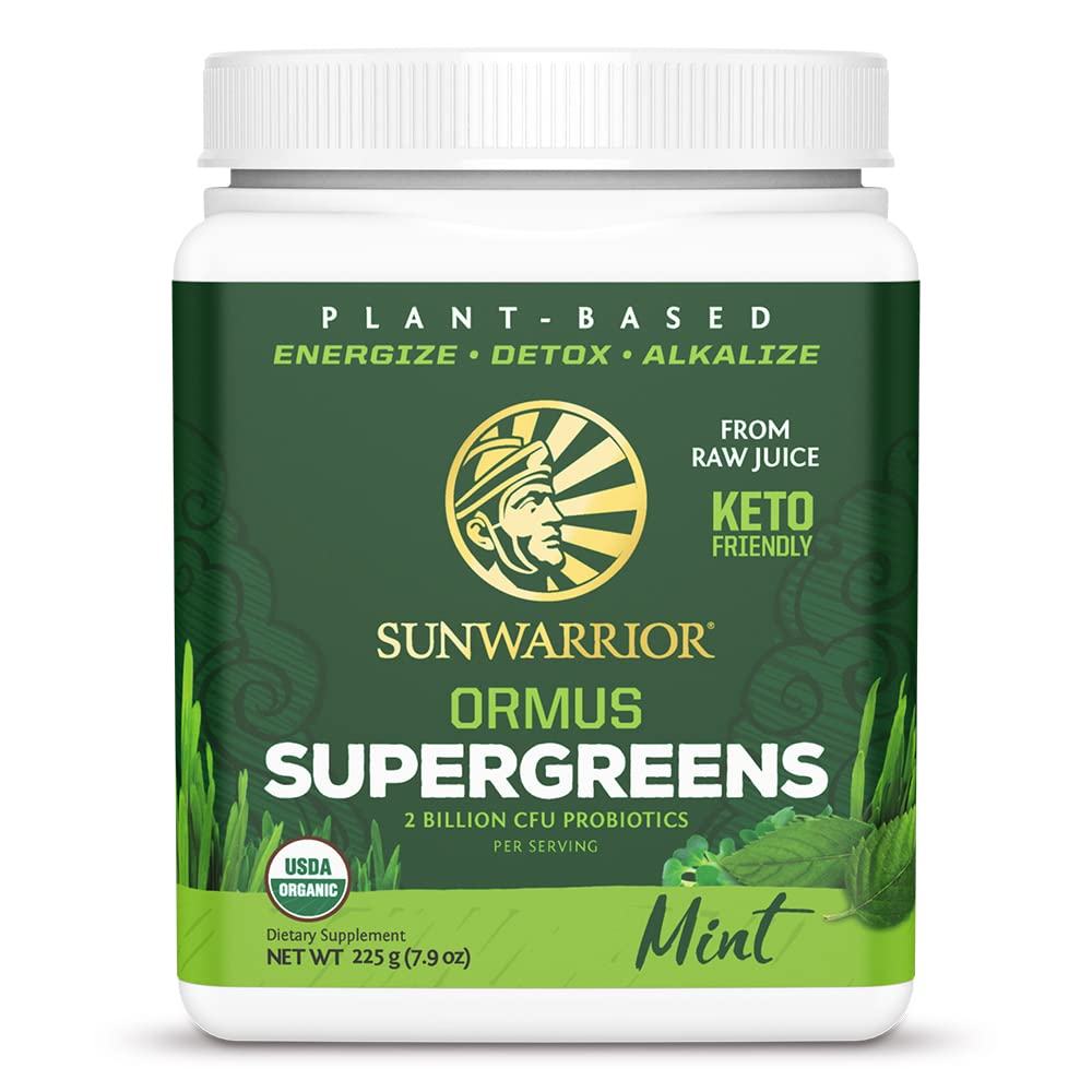 Organik Greens Toz Superfood Kompleksi | Organik Super Greens Toz Probiyotiks Moringa Leaf & Electrolyte Minerals | Vegan Non-GMO No Ek Olmayan Şeker (Mint, 45 Hizmet)
