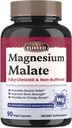 Magnezyum Malate Capsules, Magnezyum Supplements, Chelated, High Abxia & Bioavailability, Mineral for Men, Women & Kids, Energy Production & Muscle Recovery, 90 Vegan Caps