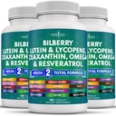 NEW AGE Eye Health Vitamins with Bilberry Lutein & Zeaxanthin Lycopene Resveratrol Resveratrol Grape Seed Extract Aspaxanthin - Βιταμίνη ματιών - 180 κόμης