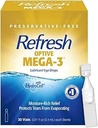 Optive MEGA-3 Lubricant Eye Drops Preservative-Free Yapay Tears, 0.01 fl oz (0.4 mL), 30 Single-Use Containers