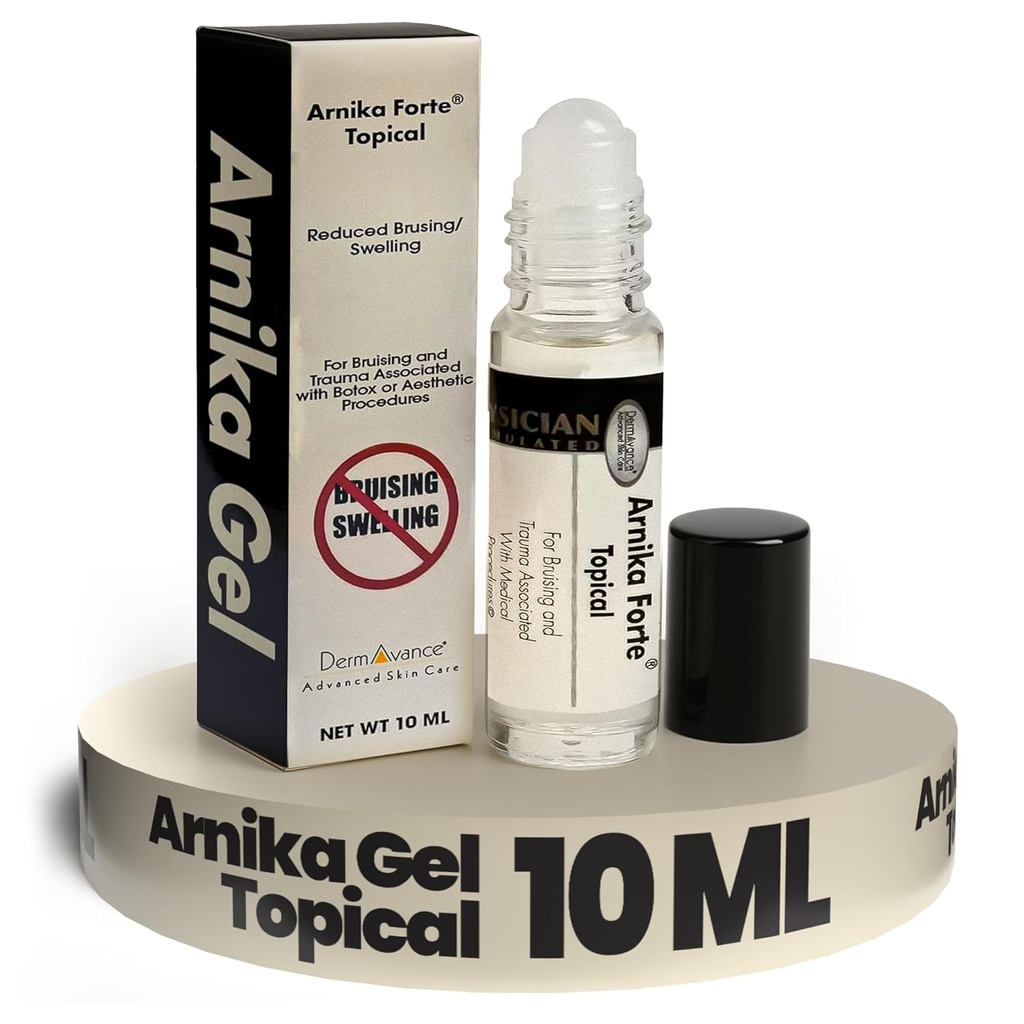 Arnika Forte Topical Roll-On, Arnica Gel Bruising ve Swelling After Surgery, Easy-to-Use Arnica Gel Topical for Post-Surgical Care and Sports Injuries, Clear, 10 ml