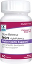 Quality Choice Iron High Potency Slow release Tabletleri, 45 mg, 60 Tabets Every (Pack of 9)