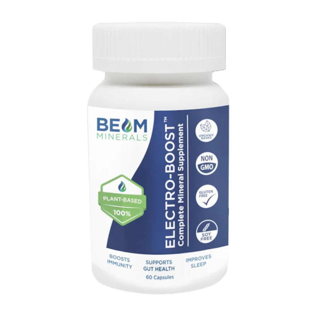 Beam Minerals Complete Multi-Mineral Capsules | Electro-Boost Plant-Based Electrolytes and Micronutrients for Men and Women | Support Gut Health and improve Sleep | 60 Capsules
