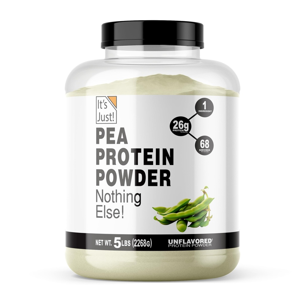 Sadece! -% 100 Pea protein, Vegan Plant based, Grown in Canada, Premium Quality, Smooth Texture, Gluten Free, Keto Friendly (5 Pound, Unflavored)