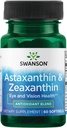 Swanson Astaxanthin & Zeaxanthin Göz Vizyon Beyin Cilt Sağlığı Antioksit Desteği Supplement (Astaxanthin 4 mg & OmniXan Zeaxanthin 4 mg) 60 Softgels Sgels