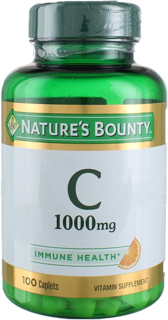 Nature's Bounty Vitamin C, 1000 mg, 100 Caplets (Pack of 3)
