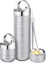 Zannaki Metal Travel Pill Organizer, Φορητό Αδιάβροχο Εβδομαδιαίο κουτί χαπιών, Μεγάλη θήκη κραμάτων αργιλίου, BPA Δωρεάν 7 ημέρες Καθημερινής Ιατρικής Κάτοχος για βιταμίνη, ιχθυέλαιο, συμπλήρωμα