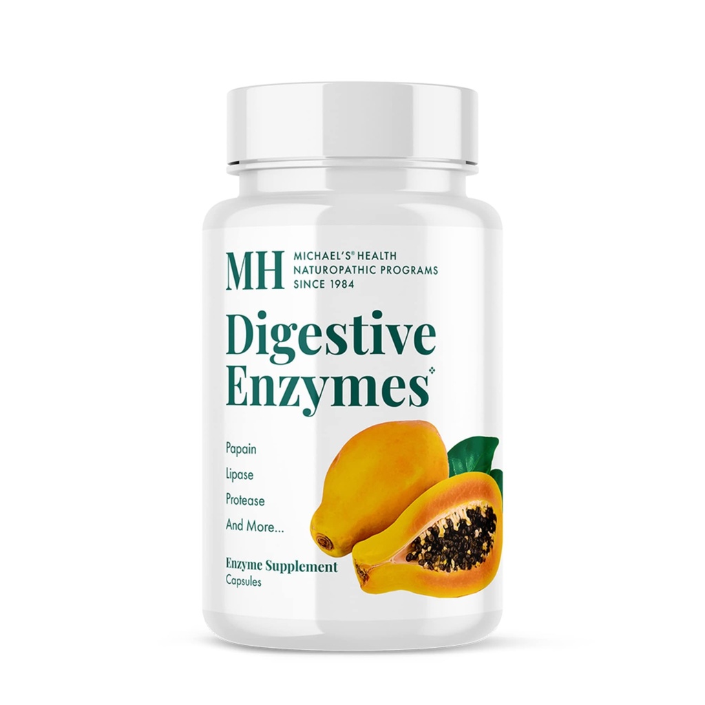 MICHAEL'S Health Naturopathic Programs Digestive Enzymes - 90 Capsules - Protein, Fats, Starch, Süt & Carbohidratlar - 30 Hizmet
