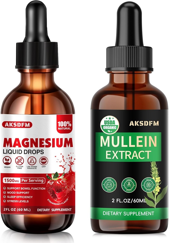 Sche - Magnezyum Glycinate Liquid & Mullein Leaf Extract - Stres Yardımı ve Respiratory Destek