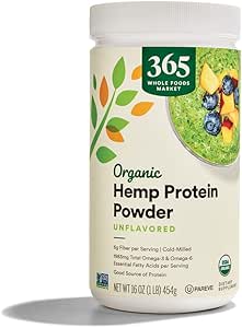 365 by Whole Foods Market, Organik Hemp Protein Toz Unflavored, 16 oz