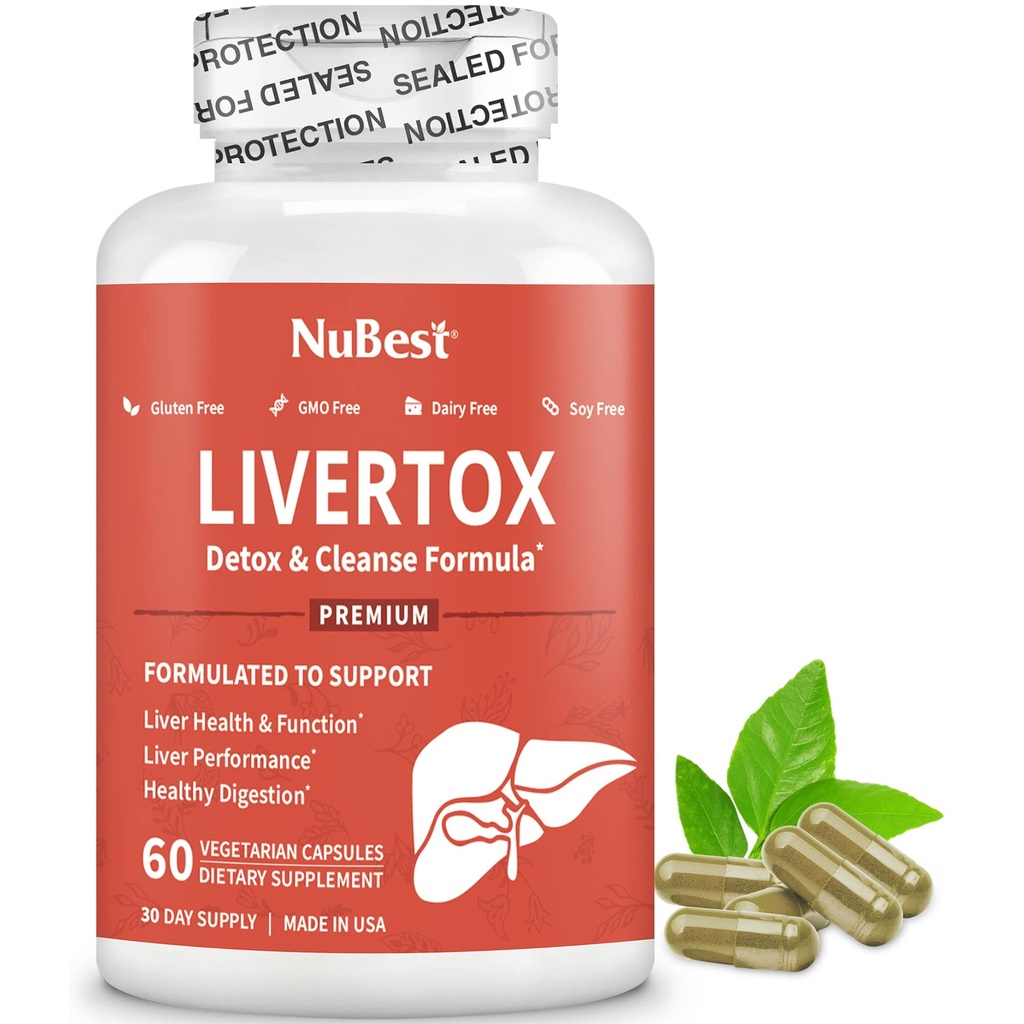 LiverTox – Advanced Liver Detox & Cleanse Formula - Herbal Liver Support with Milk Thistle, Turmeric, Artichoke, Dandelion, Beet & Çinko Liver Function & Digestion | 60 Vegan Capsules