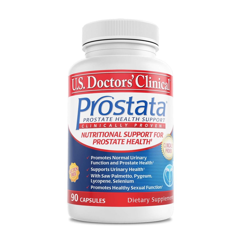 U.S. Doktorlar Klinik Prostata - Klinik olarak Erkekler için Proven Prostate Supplement - Urinary Tract & Bladder Support - Saw Palmetto, Vitamin E, Riley Seed - USAd- 60 Capsules[20-Day Supply]