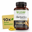 B’Leaf Nature Φυτοσώματα βερβερίνης, 120 κάψουλες – 1100mg συμπλήρωμα βερβερίνης για τη μεταβολική και καρδιοαγγειακή υποστήριξη – Vegan, Gluten-free, non-GMO Φυτοσώματα κάψουλες βερβερίνης για την ανοσοποιητική ευεξία