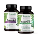 Emerald Labs Bundle με προγεννητική 1-Daily Multi (60 Veg Caps) & PureWay-C (90 Veg Caps) - Προγεννητική πολυβιταμίνη με μεθυλιωμένο φολικό, σίδηρο & περισσότερο* - Συμπλήρωμα βιταμίνης C με R-Alpha Lipoic Acid*