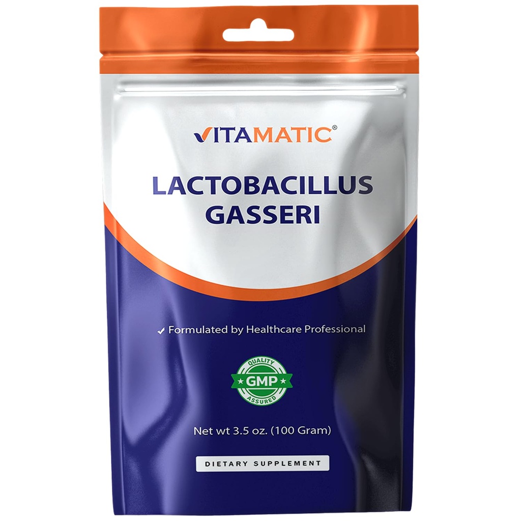 Vitamatic Lactobacillus Gasseri Probiyotik Toz - Digestive Health Support - 100 Gram (3.5 OZ) - 100 Hizmet