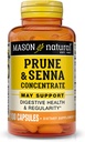 MASON NATURAL Prune Senna Yoğunluğu, Düzenlilik ve Destekler için Doğal Sebze Laxative, Bowel & Digestive Functions, 100 Capsules