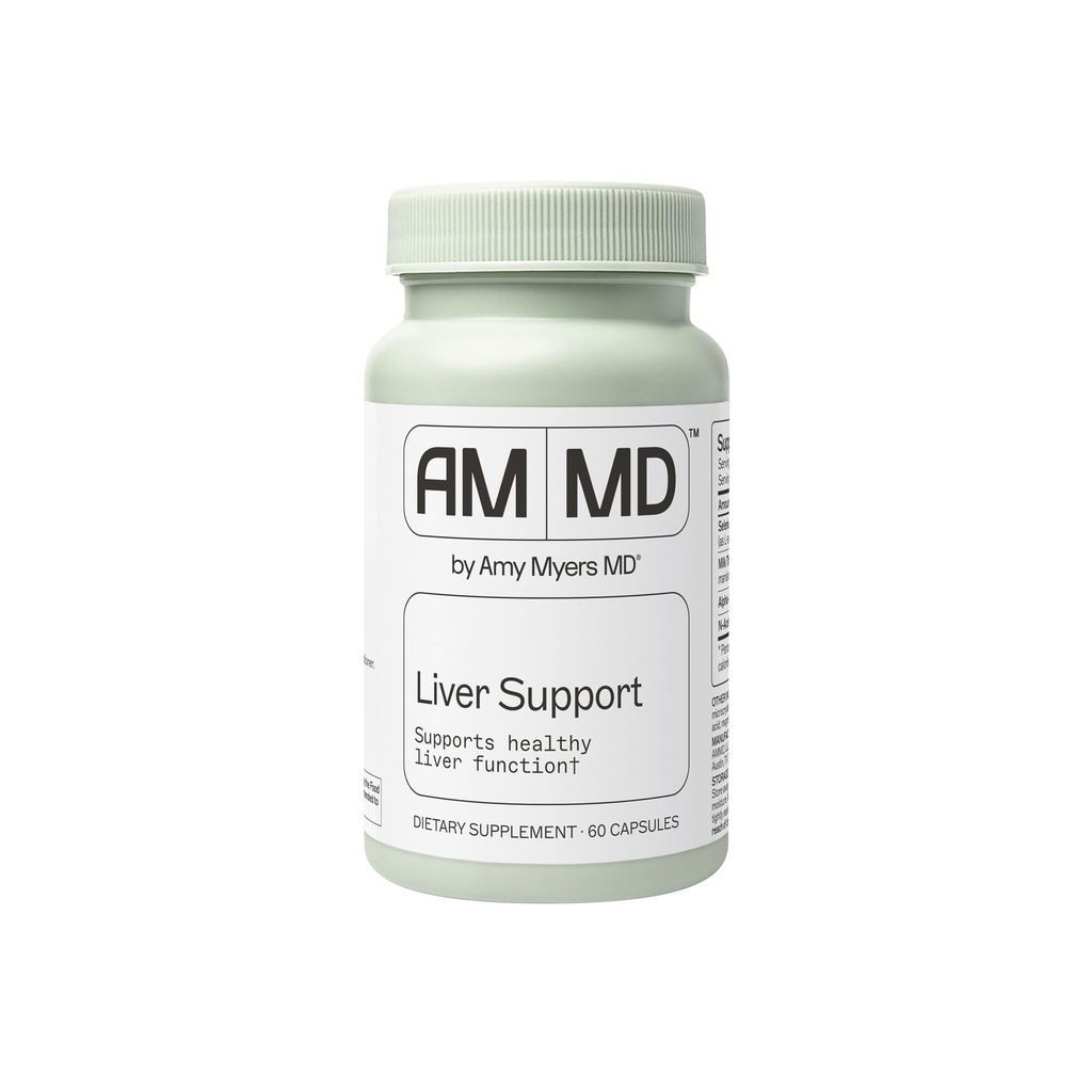 Amy Myers MD Liver Support - Υποστηρίζει υγιή ηπατική λειτουργία, Detox Pathways & Αντιοξειδωτική δραστηριότητα - με Selenium, Milk Thistle, Turmeric - 60 κάψουλες