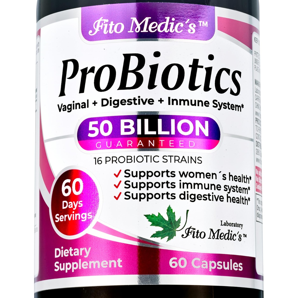 FITO MEDIC'S Lab - Probiotics for Women - 50 δισεκατομμύρια CFU των - προβιοτικών- 60 ημέρες Εξυπηρετεί s -προβιοτικά για Digestive Health- 16 - προβιοτικά - Blend. Προωθεί την Πειθαρχική Ισορροπία.