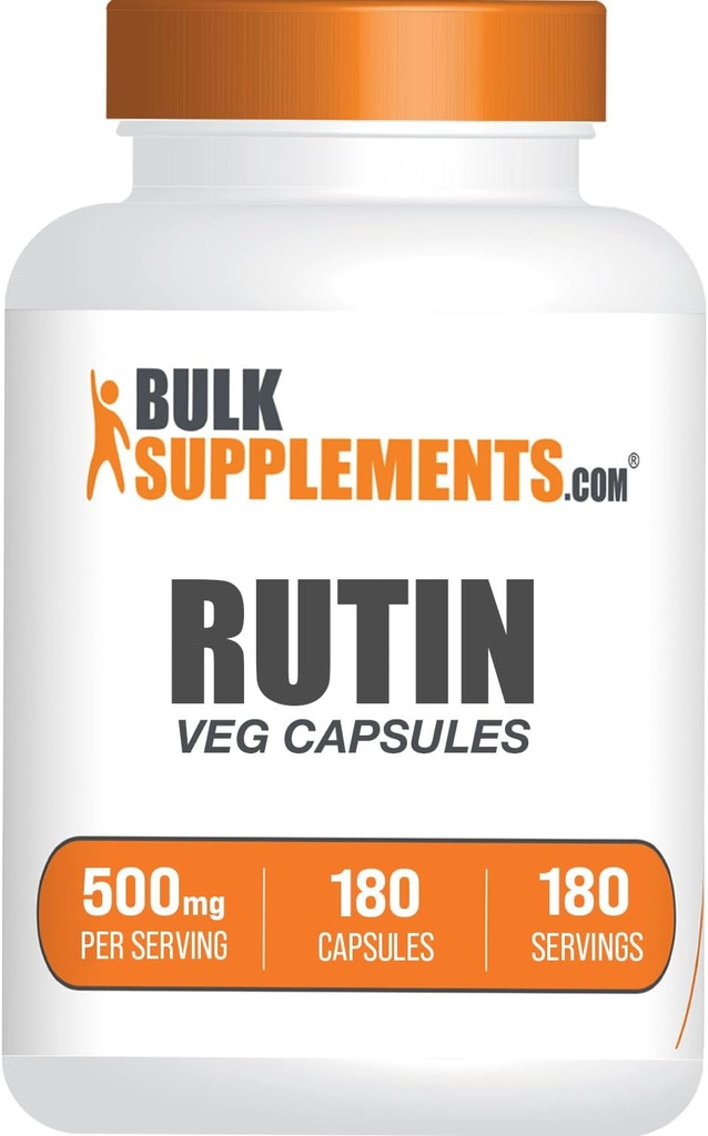 BulkSupplements.com +31 500 mg Capsules - Saphora Japonica, rutin Tamam, rutin Pills - Antioksis Supplement - Vegan & Gluten Free, 1 Capsule per Service, 180 Veg Capsules