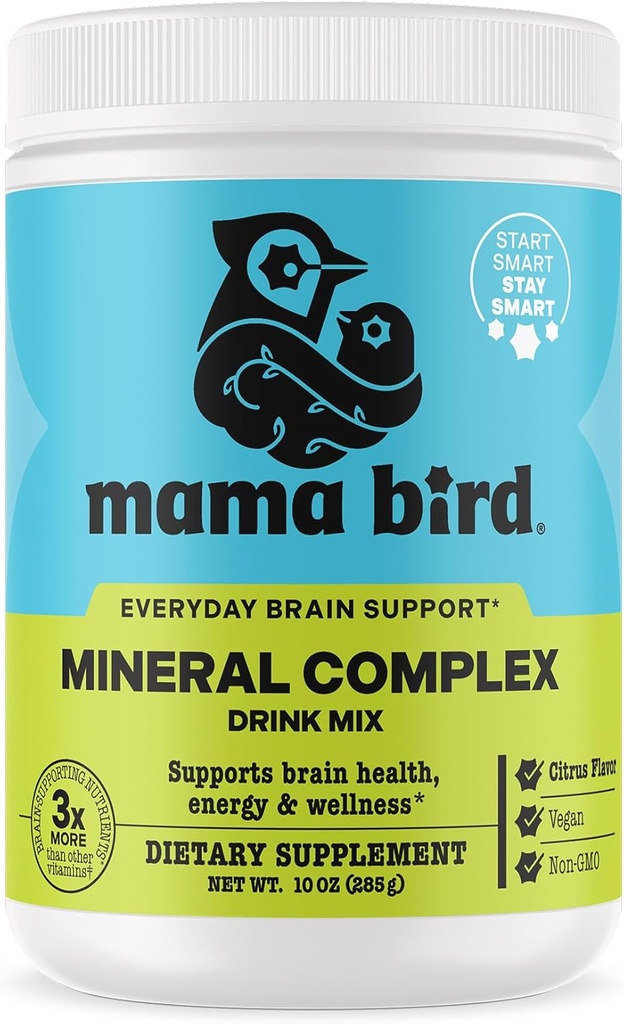 En İyi Nest Wellness Mama Bird Mineral Kompleksi - Beyin Sağlığı Desteği Çokvitamin - Anne ve Bebek için Kalp Gelişimi - Choline & Magnezyum ile İçilir - Limon-Lime, 285 g (30 hizmet)