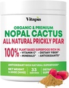 Vitapia Nopal Cactus Extract για Αντιοξειδωτικό, Δέρμα, Μεταβολισμός, Ευεξία, Υποστήριξη για την Υγεία της Καρδιάς - 100g Βιολογική Σκόνη - Μη ΓΤΟ, Συμπλήρωμα Χωρίς Γλουτένη
