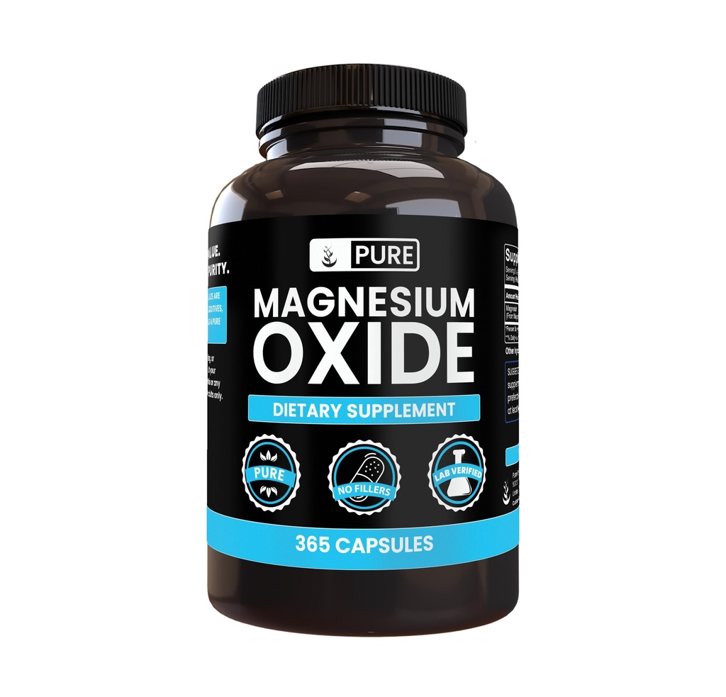 Saf Original Malzemeler Magnezyum Oksit No Or Rice Fillers, Always Pure, Lab TY (365 Capsules)