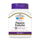 Vitafüzyon Fiber Well Sugar Free Fiber, 90 Kont ve 21. Yüzyıl Papaya Enzyme Chewable Tabletler, Tropikal, 100 Count