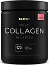 ELMNT Super Collagen Burn for Women w. Probiyotiks, Hyaluronic Acid, Apple C Vinegar, KSM66, Biotin+ Premium Colageno Multi Collagen Protein Tozu Kilo Kaybı için, Fat Burner, Saç, Skin+ (R-Lemonade)