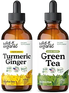 Άγρια & οργανική τύρφη τζίντζερ Βάμμα 4 fl oz & πράσινο τσάι Βάμμα 4 fl oz