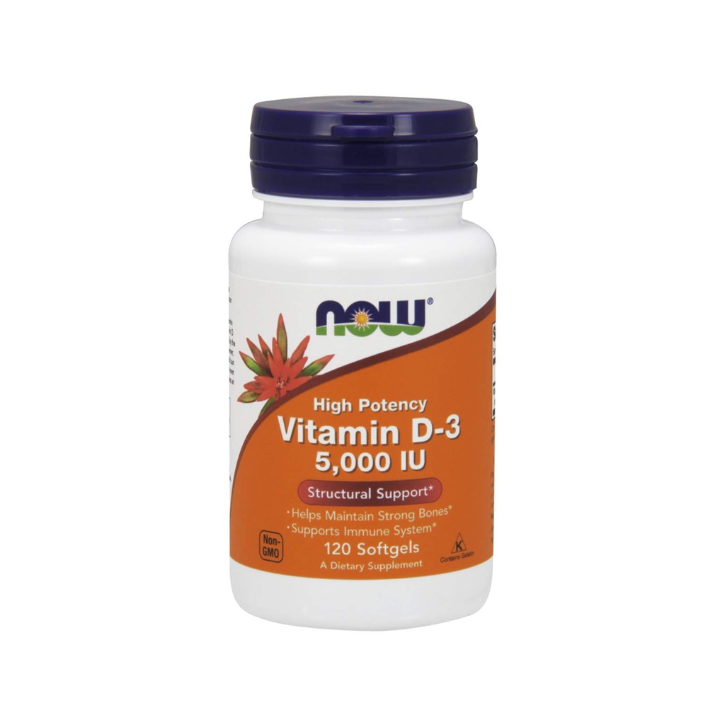 NOW Βιταμίνη D-3 5.000 IU,120 Softgels