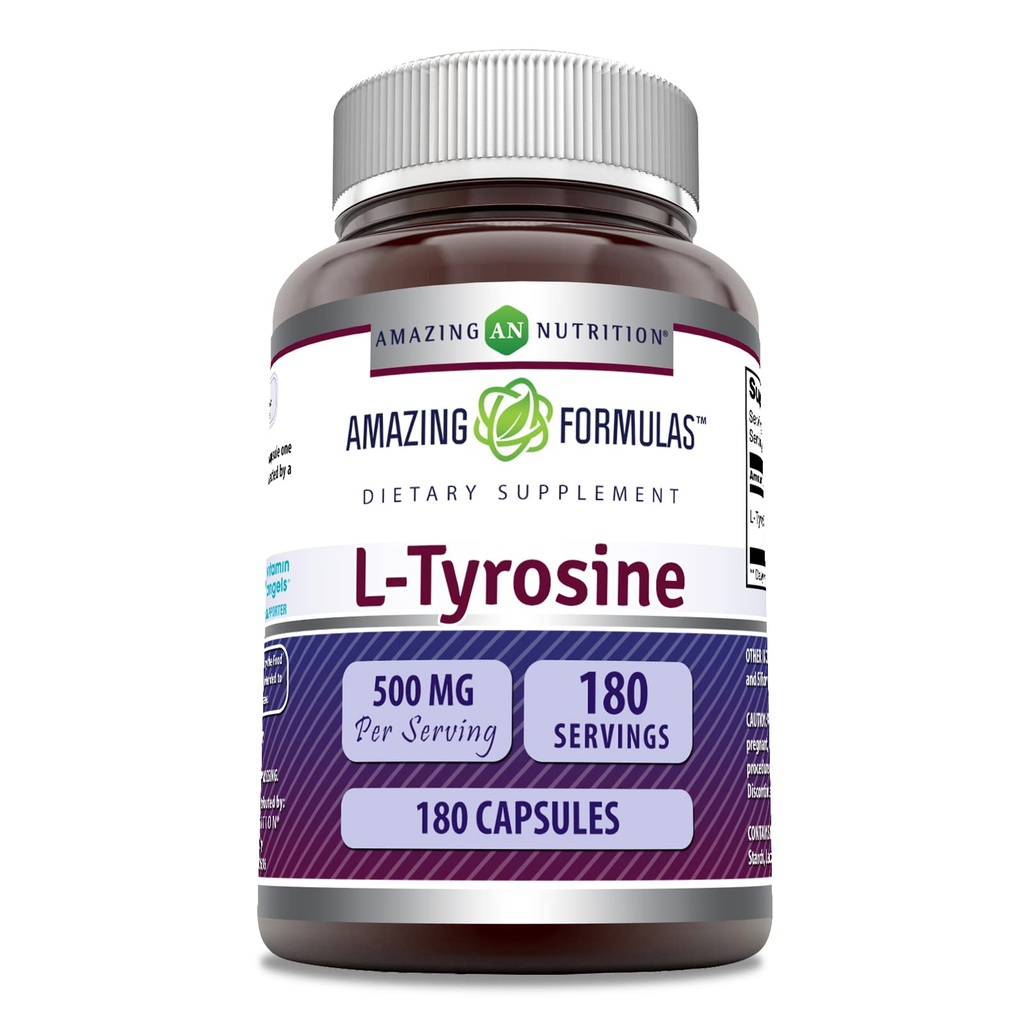 Amazing Formulas L-Tyrosine replica | 180 Capsules | Non-GMO | Gluten-Free | Made in USA