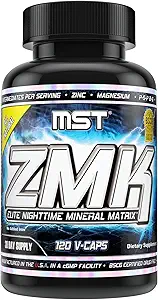 MST ZMK (Zinc & Magnezyum as Krebs Chelates (as Citrate, Fumarate, Malate, Succinate, Alfa-Keto-Glutarate. Mineral Desteği DIY & Trace Minerals ile. Destek ATP, Sleep, Muscle Recovery, 120 V Caps