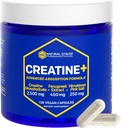 Kretine Monohidrat - 2500 mg Kretine Pills - 450 mg Fenugreek Ekstraksiyon & 250 mg Himalaya Pink Salt - Destekler Beyin Sağlığı, Endurance & Muscle Building - Advanced Abxia Formula - 120 Capsules