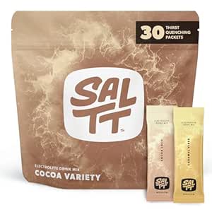 SALTT Electrolytes Toz Paketleri, Cocoa Diversity Pack (30 Packets) - Magnezyum Pyum, sodyum, Trace Minerals - Vegan, Sugar Free, Gluten Free - Travel Essentials - Made in USA