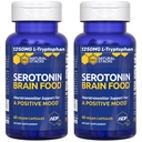 Serotonin Beyin Gıda - 1250 mg L-Tryptophan & 400 mg Rhodiola Rosea Supplement - Stres Yardımı için Mood Support Supplement - Nörotransmitter Support with Magnezyum Glycinate & çinko - 120 Capsules