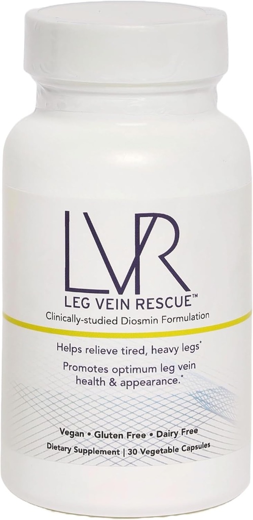 Klinik olarak Studied Diosmin Varicose Vein ve Leg Circulation Support 30 Day Supply - Örümcek Veins & Leg Edema Relief Citrus Bioflavonokles Natural Health Supplement (30 Capsules)