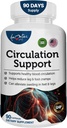 Kan Circulation Support Supplement for Arteries & Veins Health- Natural Cardiovascular Pills with L-Arginine, Ginger Kök- Sağlıklı Kan Akışı ve Kalp Sağlığı 90 Capsules