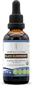 Black Elderberry USDA Organic Tincture | Alcohol-FREE Extract, High-Potency Herbal Drops, Immune System Health | Made from 100% Certified Organic Black Elderberry (Sambucus Nigra) 2 oz